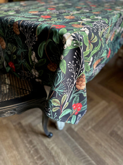 Festive Motive Christmas forest Rectangular Tablecloth